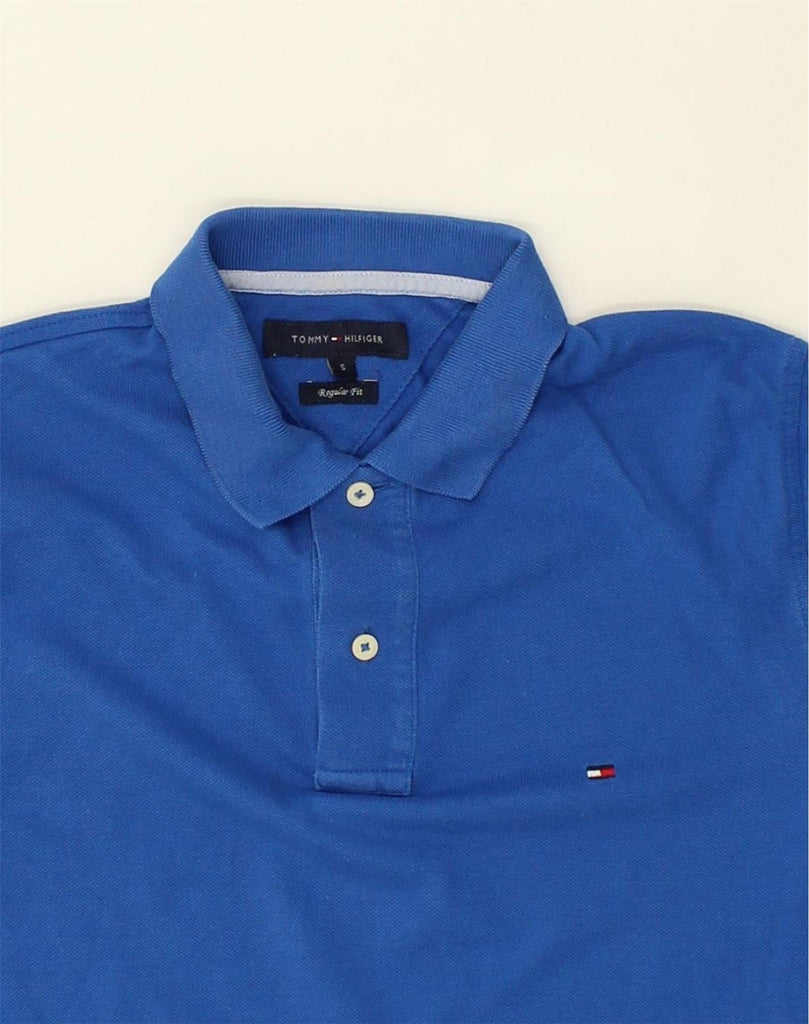 TOMMY HILFIGER Mens Regular Fit Polo Shirt Small Blue Cotton | Vintage Tommy Hilfiger | Thrift | Second-Hand Tommy Hilfiger | Used Clothing | Messina Hembry 