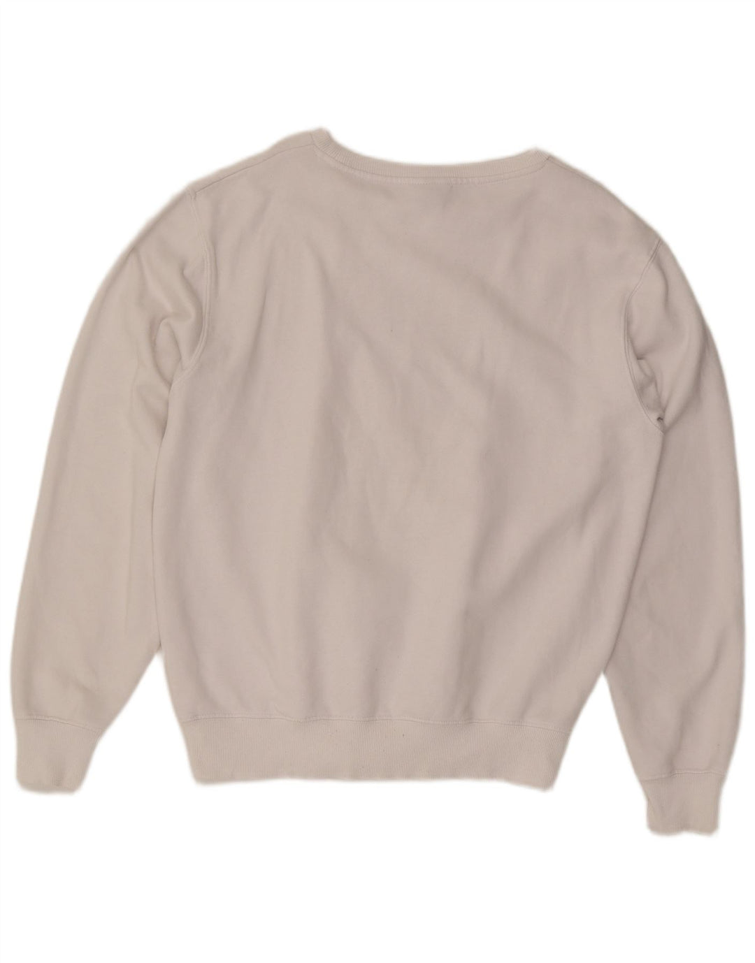 ELLESSE Womens Graphic Sweatshirt Jumper UK 14 Large White Cotton