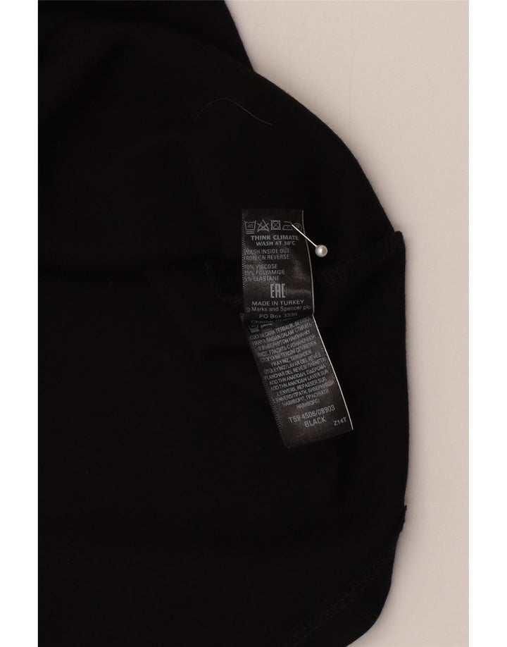 Marks & Spencer Womens Mini Skirt UK 14 Large W30  Black Viscose