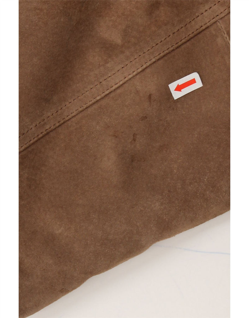 BEN SHERMAN Mens Sherpa Jacket UK 38 Medium Brown Leather Vintage Ben Sherman and Second-Hand Ben Sherman from Messina Hembry 