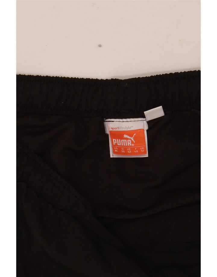 Puma Womens Sport Shorts UK 12 Medium Black Colourblock