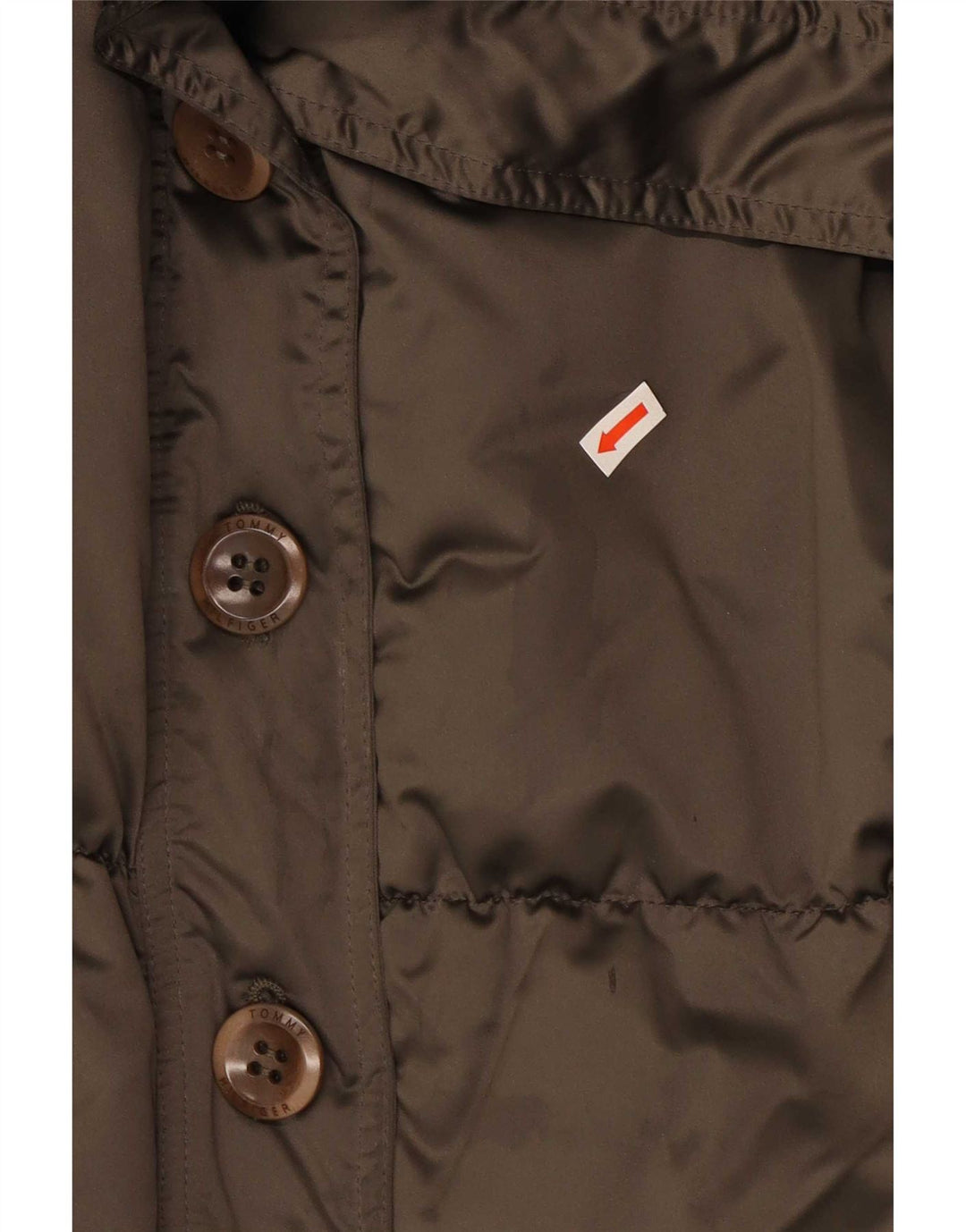 Tommy Hilfiger Womens Padded Jacket UK 18 XL Brown Polyester