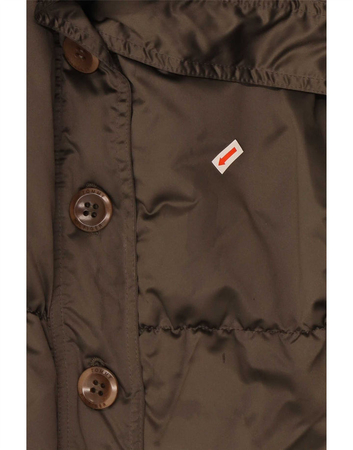 Tommy Hilfiger Womens Padded Jacket UK 18 XL Brown Polyester