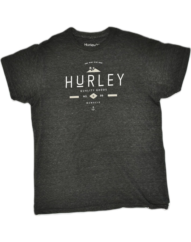 HURLEY Mens Graphic T-Shirt Top Medium Black Polyester | Vintage Hurley | Thrift | Second-Hand Hurley | Used Clothing | Messina Hembry 