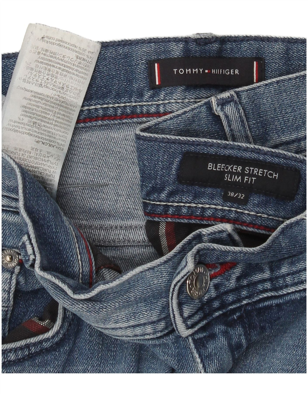 Tommy Hilfiger Mens Bleecker Slim Jeans W38 L27 Blue Cotton