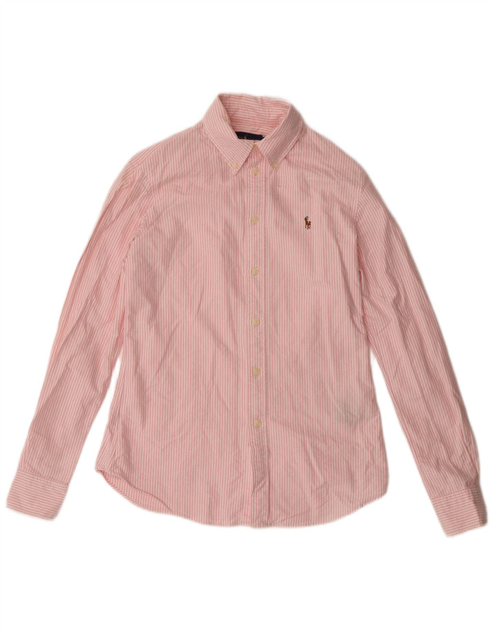 Ralph Lauren Mens Custom Fit Shirt Small Pink Striped Cotton