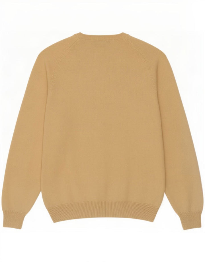Marks & Spencer Mens V-Neck Jumper Sweater Medium Yellow Cashmere