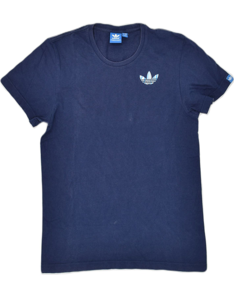 ADIDAS Mens T-Shirt Top Small Navy Blue Cotton | Vintage Adidas | Thrift | Second-Hand Adidas | Used Clothing | Messina Hembry 