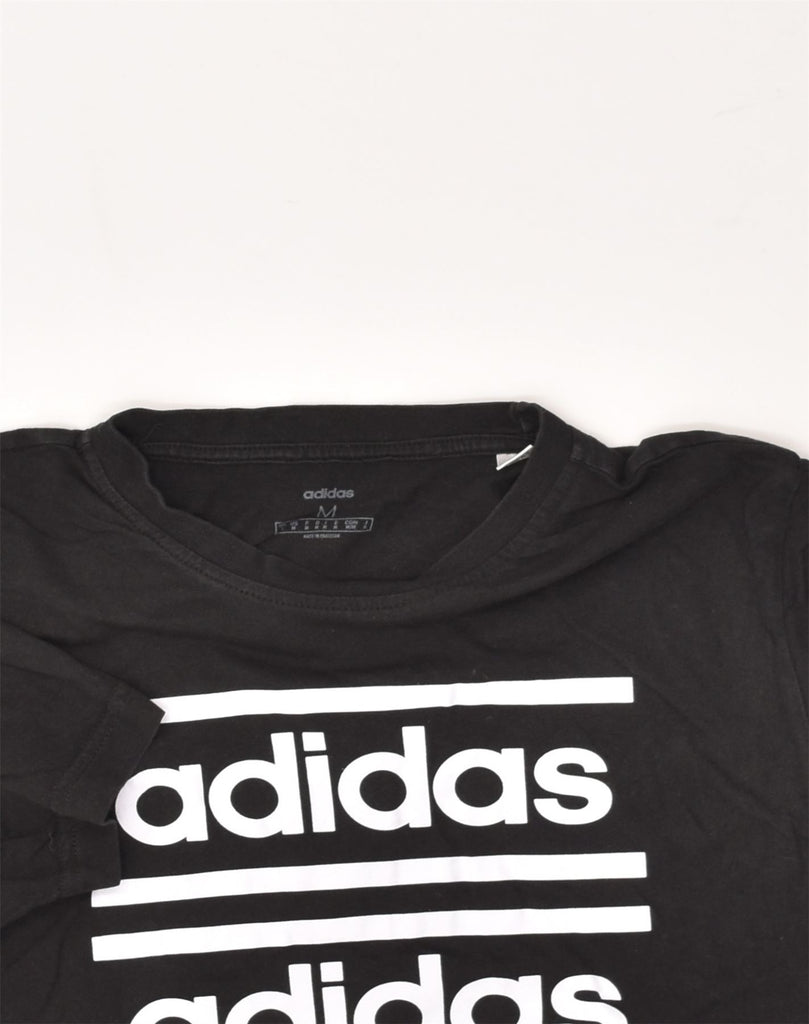 ADIDAS Mens Graphic T-Shirt Top Medium Black Cotton | Vintage Adidas | Thrift | Second-Hand Adidas | Used Clothing | Messina Hembry 