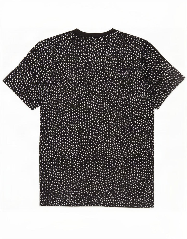 Adidas Mens T-Shirt Top Medium Black Spotted Cotton