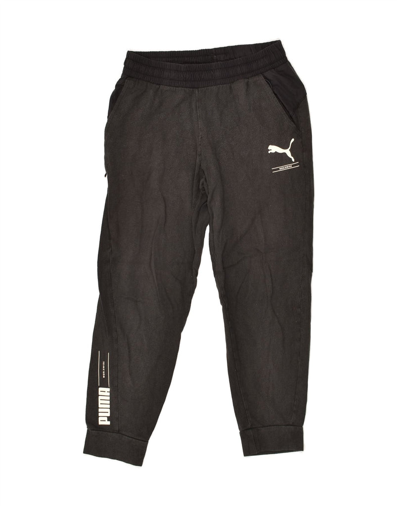 PUMA Mens Graphic Tracksuit Trousers Joggers Small Black Cotton Vintage Puma and Second-Hand Puma from Messina Hembry 