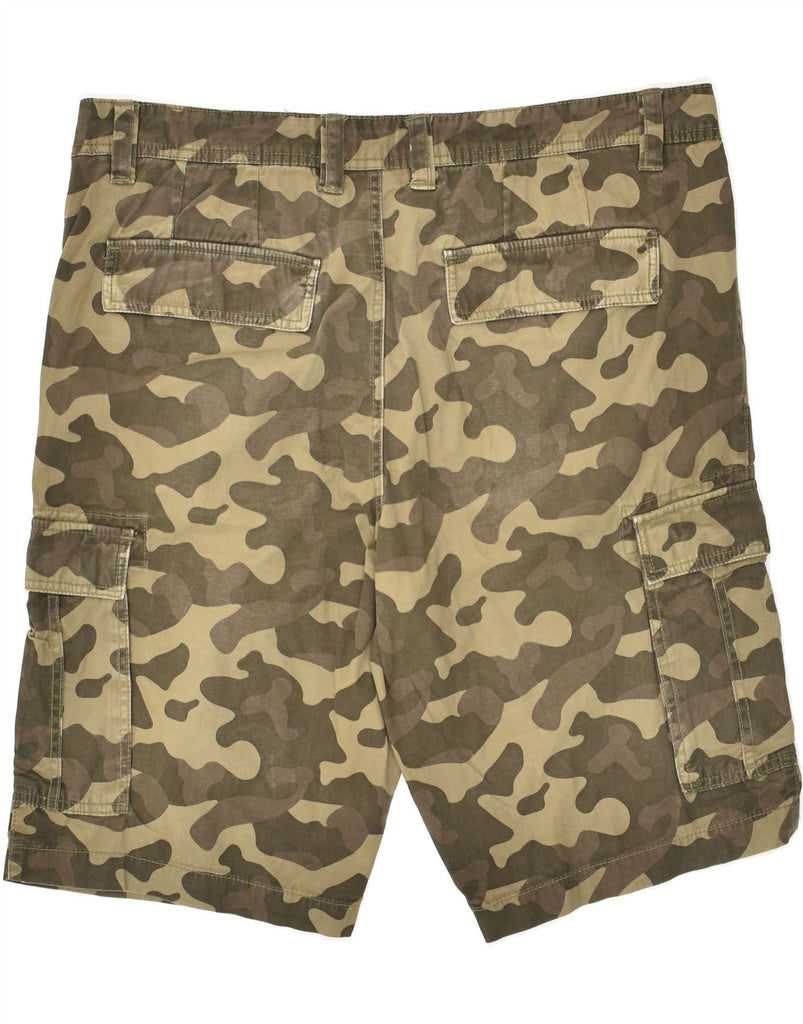 DACK'S Mens Regular Fit Cargo Shorts IT 56 3XL W38 Green Camouflage Cotton | Vintage Dack's | Thrift | Second-Hand Dack's | Used Clothing | Messina Hembry 