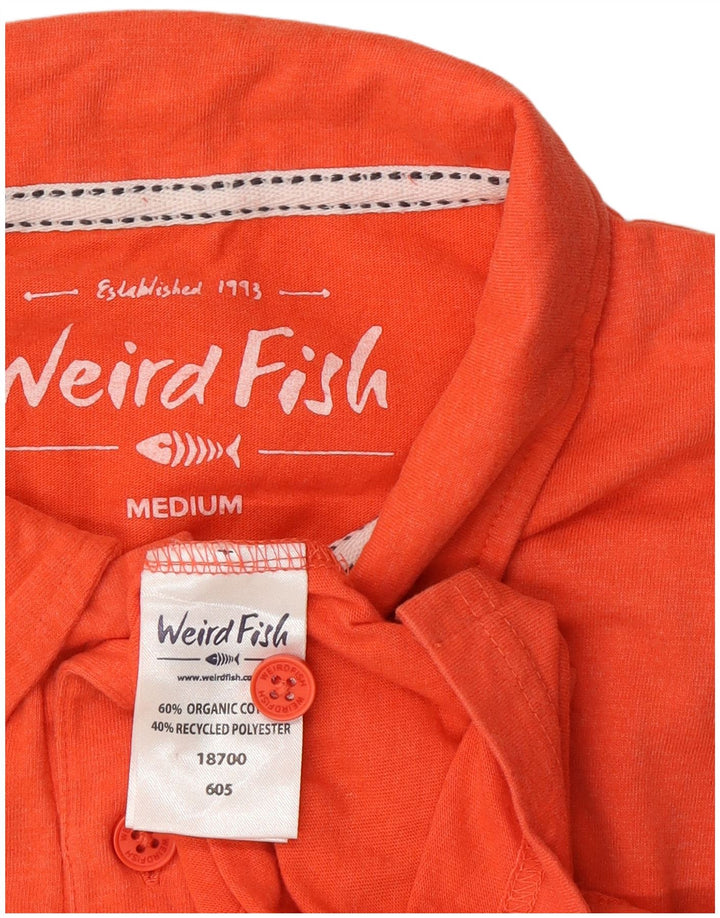 Weird Fish Mens Polo Shirt Medium Orange Cotton