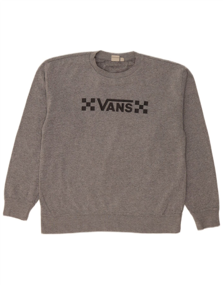 Vans Mens Graphic Sweatshirt Jumper Medium Grey Cotton