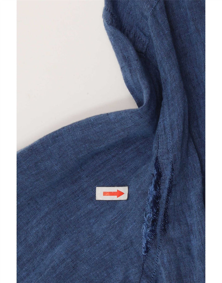 Avirex Mens Shirt Medium Navy Blue Linen