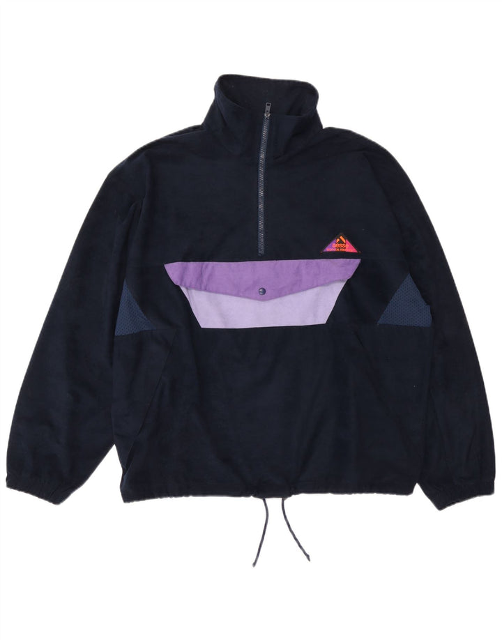 Aesse Mens Anorak Jacket UK 38 Medium Navy Blue Colourblock