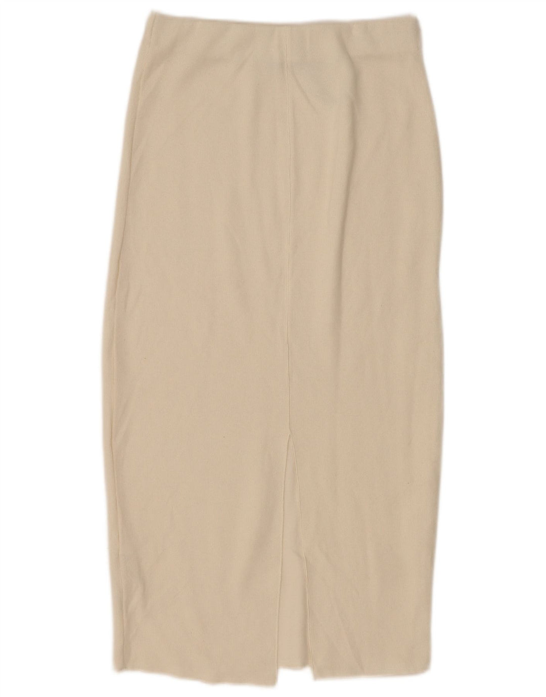 Zara Womens Midi Skirt Small W26  Off White Cotton