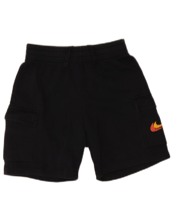 NIKE Boys Sport Shorts 10-11 Years Medium Black Cotton