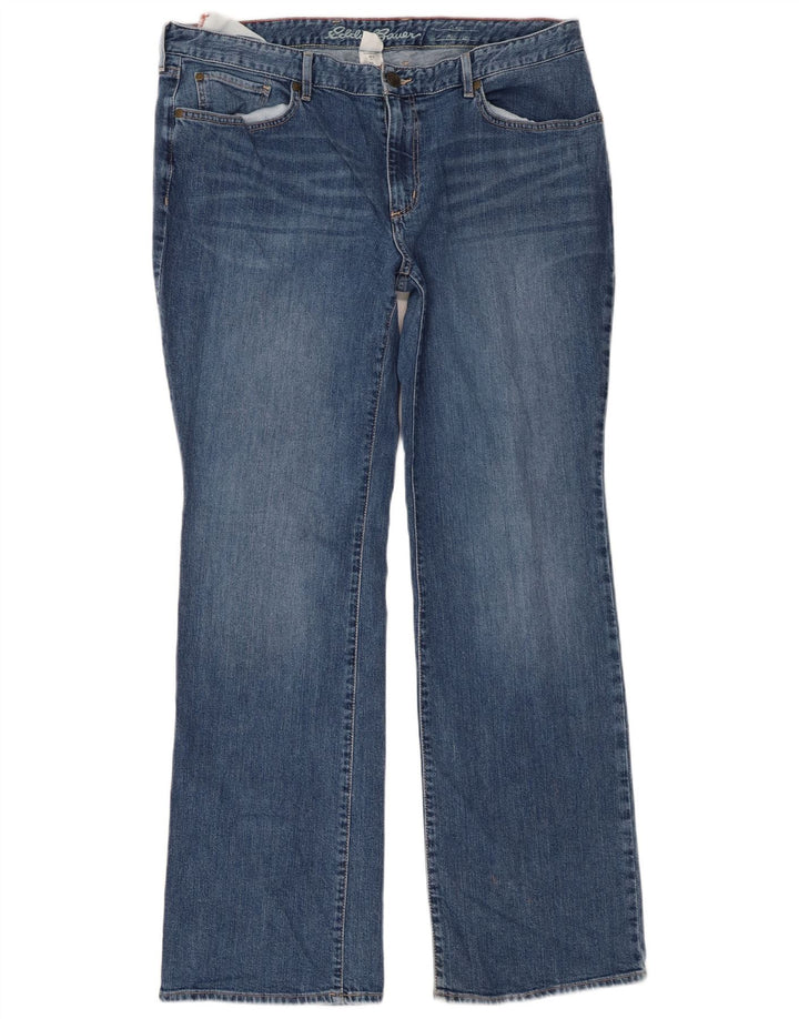 EDDIE BAUER Womens Curvy Bootcut Jeans US 16 2XL W36 L32 Blue Cotton