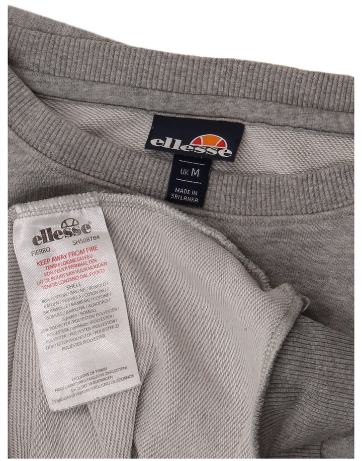 ELLESSE Mens Sweatshirt Jumper Medium Grey Cotton
