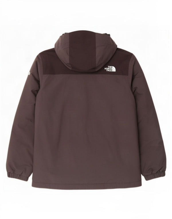 The North Face Mens Hooded Rain Jacket UK 40 Large Grey Colourblock Nylon