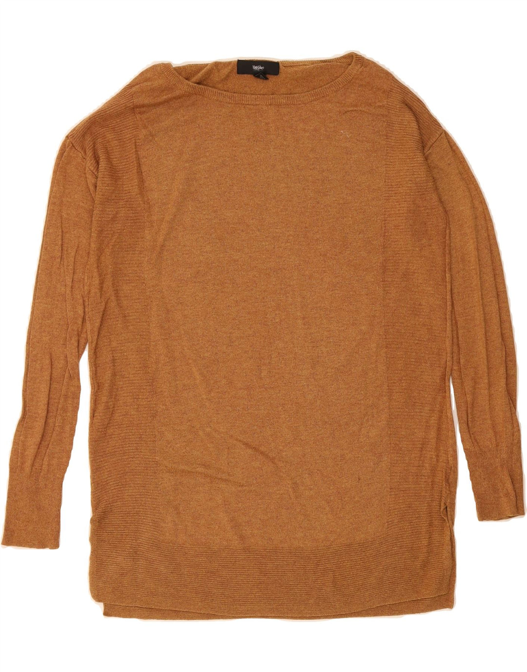 MOSSIMO Womens Oversized Boat Neck Jumper Sweater UK 14 Medium Beige Nylon Vintage Mossimo and Second-Hand Mossimo from Messina Hembry 