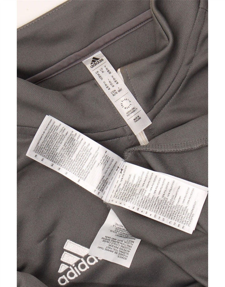 ADIDAS Womens Aeroready Zip Neck Pullover Tracksuit Top UK 20/22 XL Grey