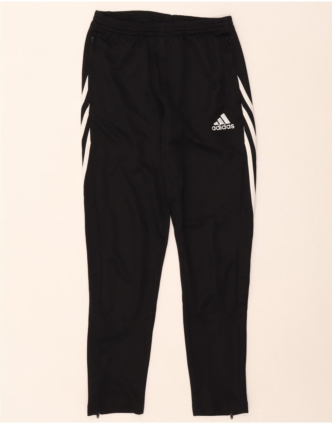 Adidas Boys Climalite Tracksuit Trousers 13-14 Years Black Polyester