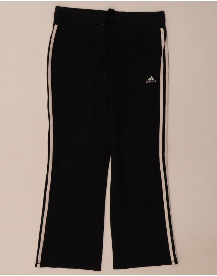 Adidas Womens Tracksuit Trousers UK 12 Medium Black Cotton
