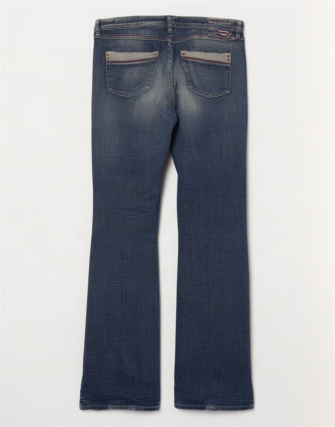 Diesel Womens Distressed Bootcut Jeans UK 16 Large W32 L33 Blue Cotton