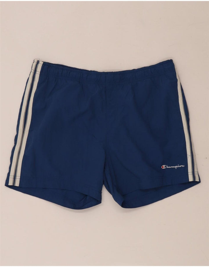 CHAMPION Mens Swimming Shorts Large Blue Polyamide