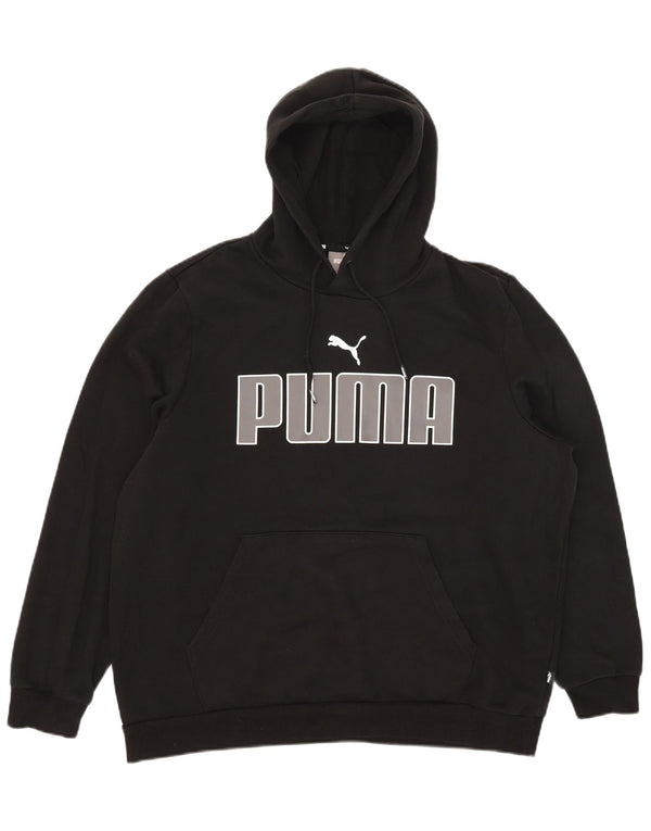 Puma Mens Graphic Hoodie Jumper XL Black Cotton