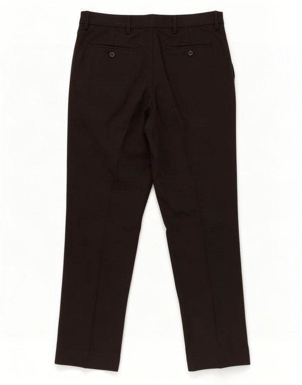Marks & Spencer Womens Slim Fit Casual Trousers W34 L29 Black Polyester