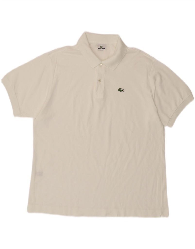 LACOSTE Mens Polo Shirt Size 6 XL White Cotton Vintage Lacoste and Second-Hand Lacoste from Messina Hembry 