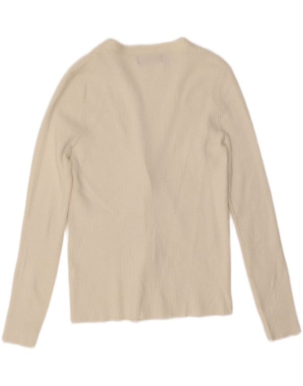 Marks & Spencer Womens Cardigan Sweater UK 14 Medium White
