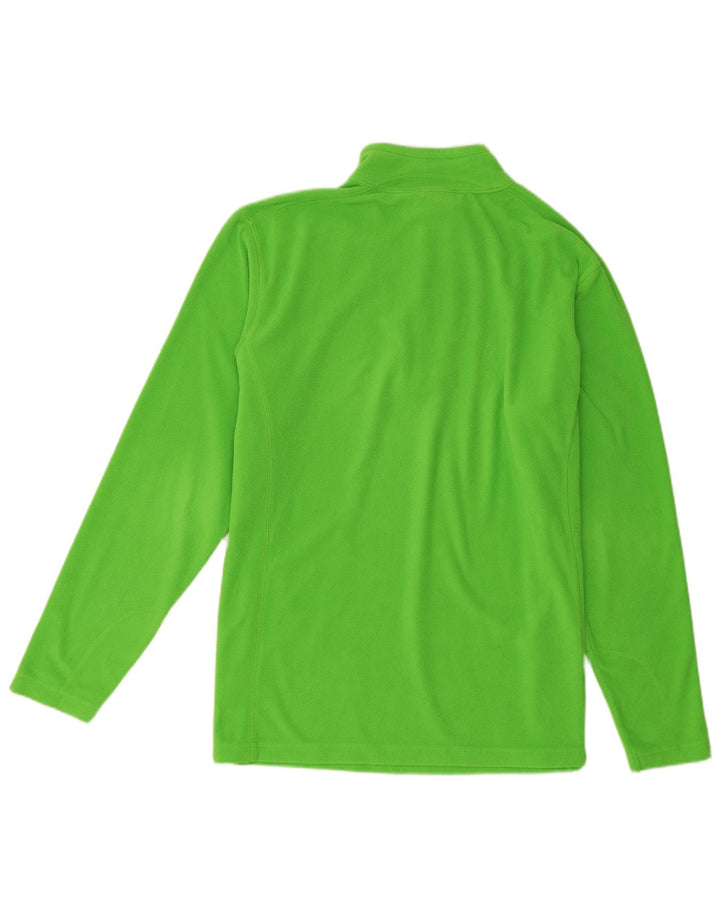 Columbia Mens Zip Neck Fleece Jumper Large Green Polyester
