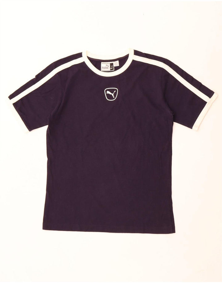 Puma Mens T-Shirt Top Small Navy Blue Cotton