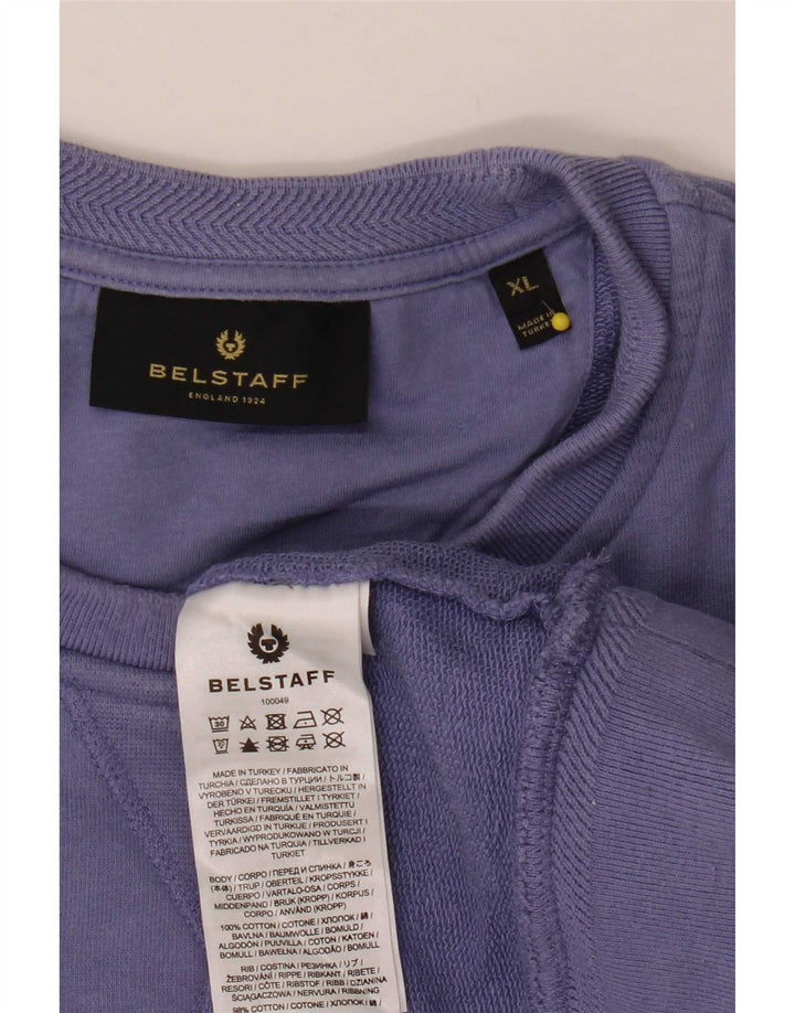 Belstaff Mens Sweatshirt Jumper XL Purple Cotton
