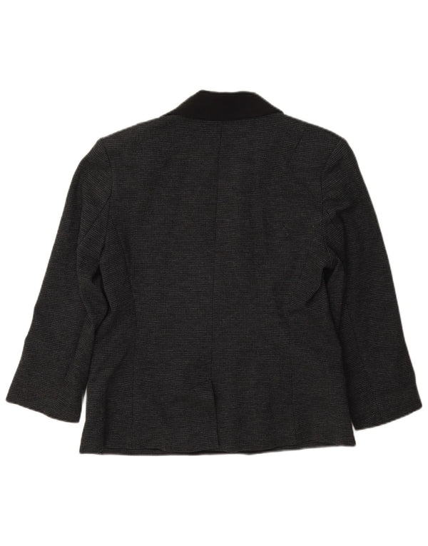 French Connection Womens Double Breasted Blazer Jacket UK 12 Medium Grey