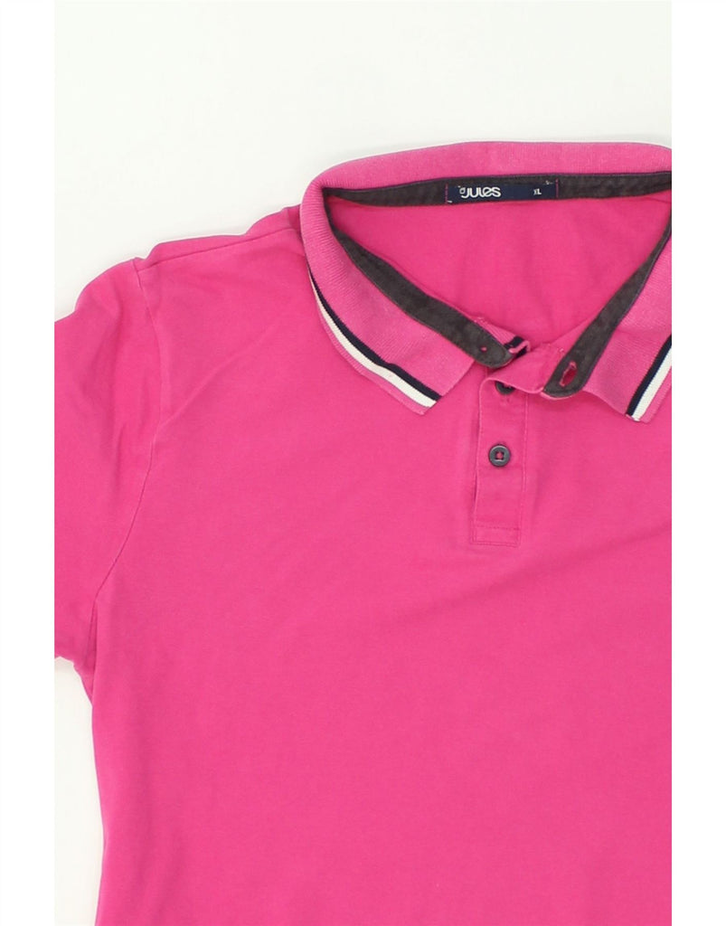 JULES Womens Polo Shirt UK 18 XL Pink Cotton | Vintage Jules | Thrift | Second-Hand Jules | Used Clothing | Messina Hembry 