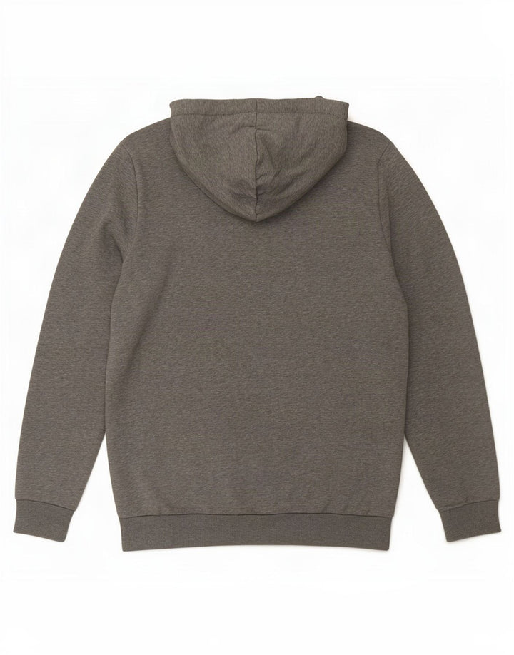 Puma Mens Graphic Hoodie Jumper Small Grey Flecked Cotton