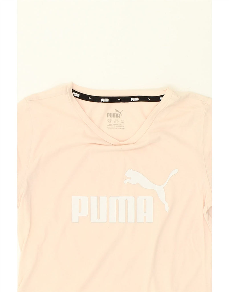 PUMA Girls Graphic T-Shirt Top 11-12 Years Pink | Vintage Puma | Thrift | Second-Hand Puma | Used Clothing | Messina Hembry 