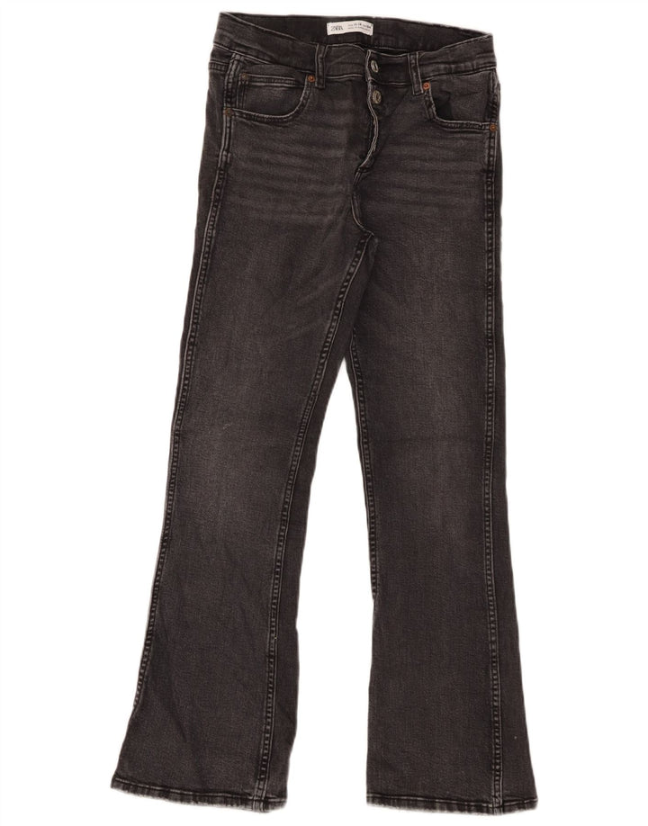 Zara Girls Bootcut Jeans 13-14 Years W28 L27 Grey