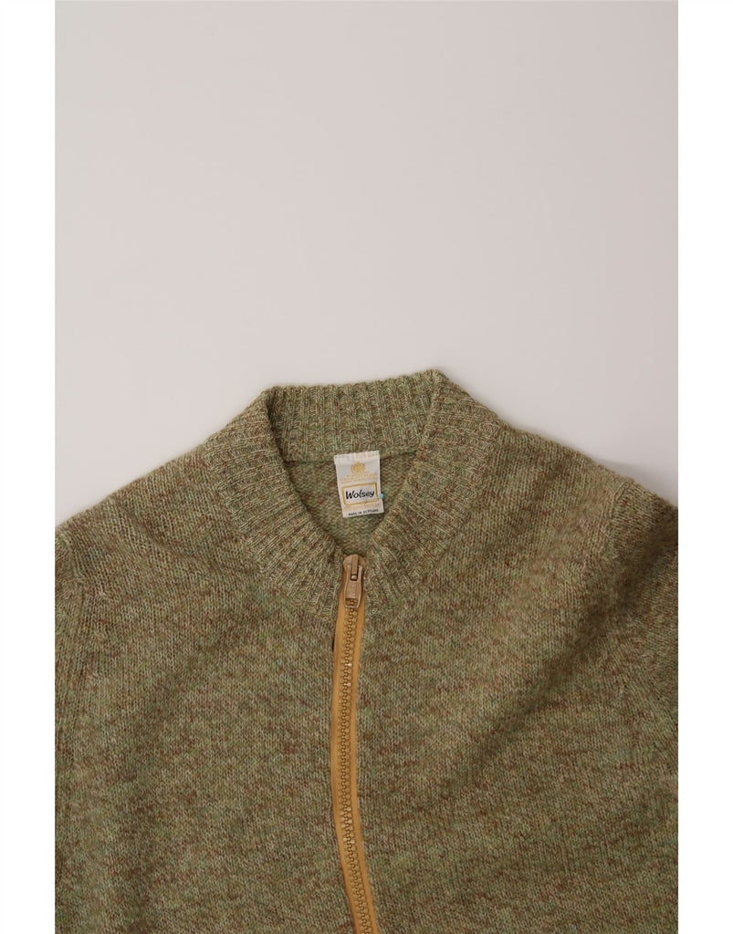 WOLSEY Womens Cardigan Sweater IT 54 2XL Beige Flecked Wool Vintage Wolsey and Second-Hand Wolsey from Messina Hembry 