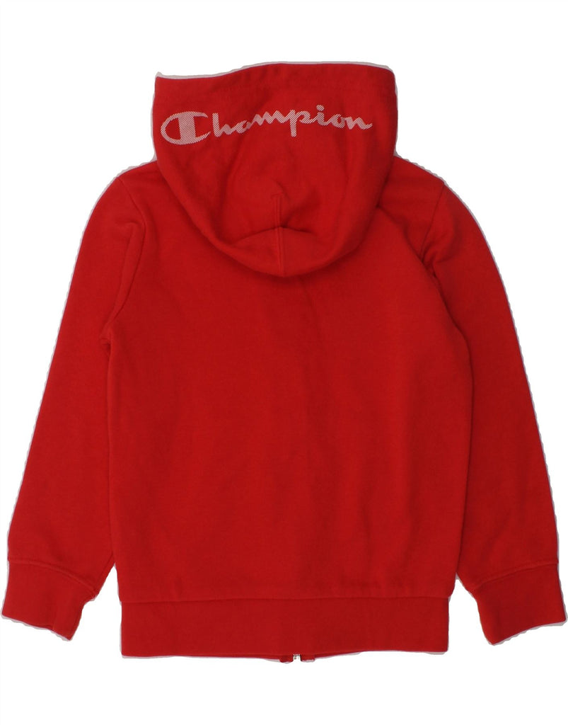 CHAMPION Girls Graphic Zip Hoodie Sweater 3-4 Years 2XS Red Cotton | Vintage Champion | Thrift | Second-Hand Champion | Used Clothing | Messina Hembry 