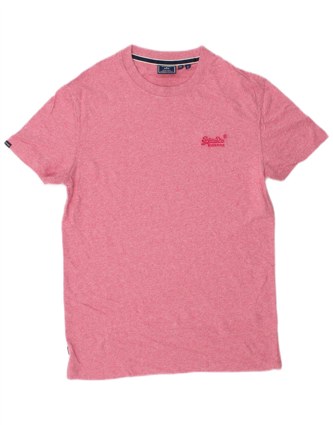 SUPERDRY Mens T-Shirt Top Small Pink Cotton