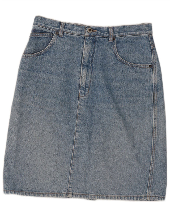 Vintage Womens Denim Skirt W31 Medium Blue Cotton