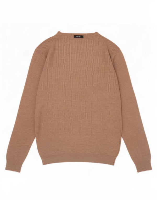 Markup Mens Crew Neck Jumper Sweater 3XL Beige Cotton