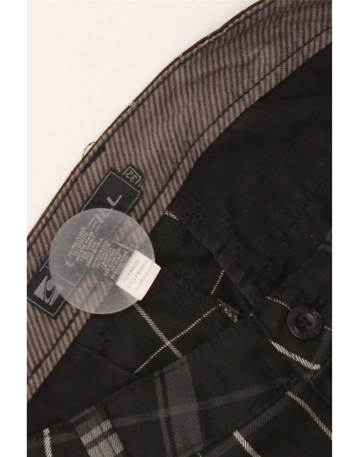 O'Neill Womens Chino Shorts W32 Medium Black Check Polyester