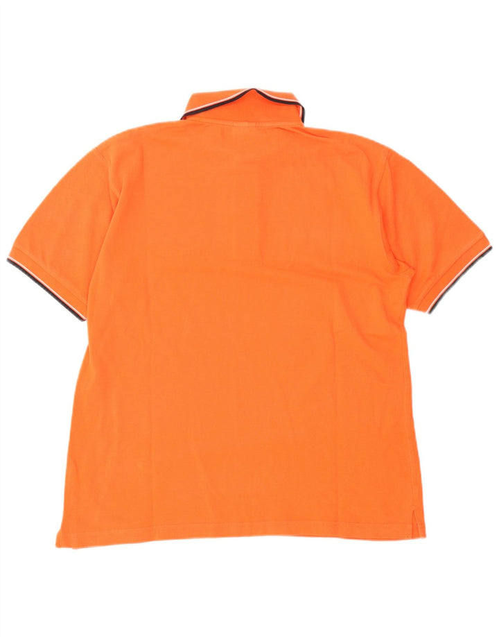 Spalding Mens Polo Shirt Medium Orange Cotton